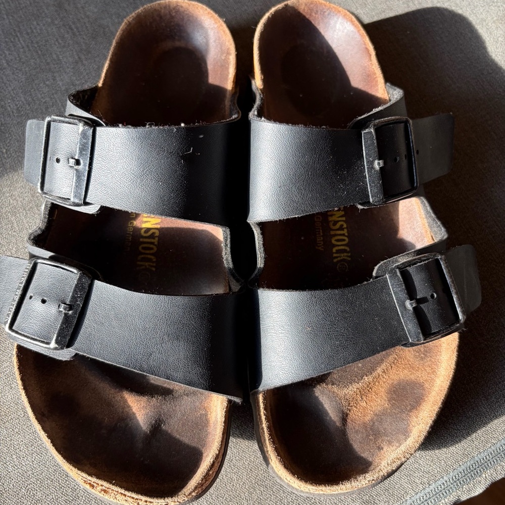 Birkenstock Black Leather Sandals